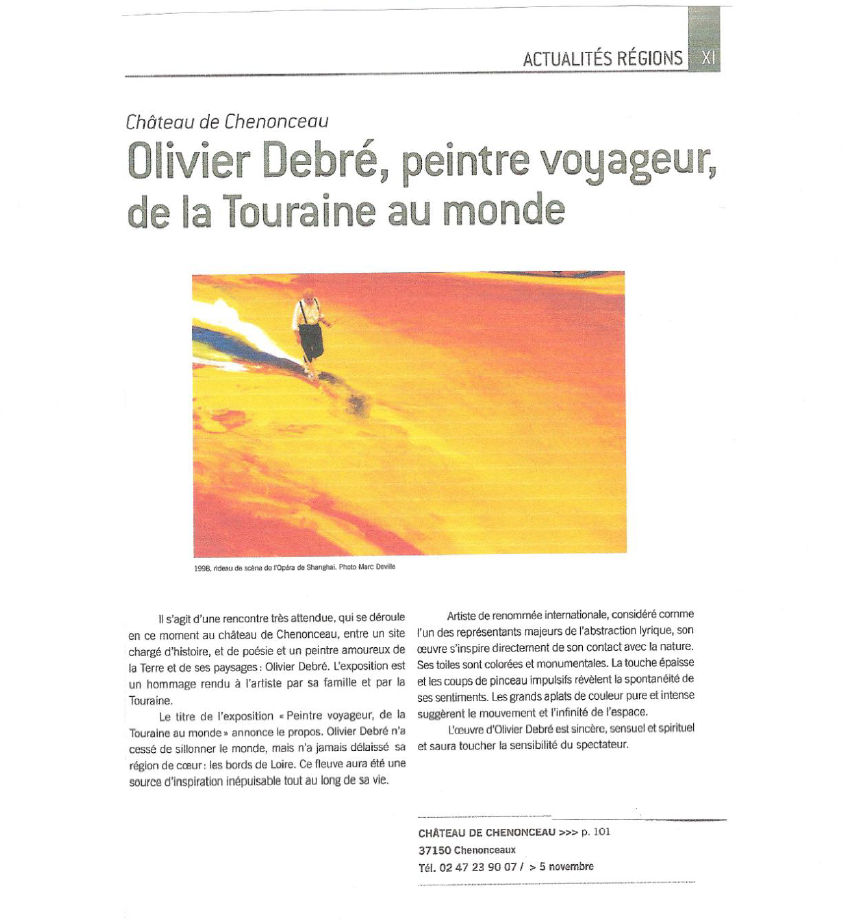 Exposition sur Olivier Debré, artiste de l'abstraction lyrique